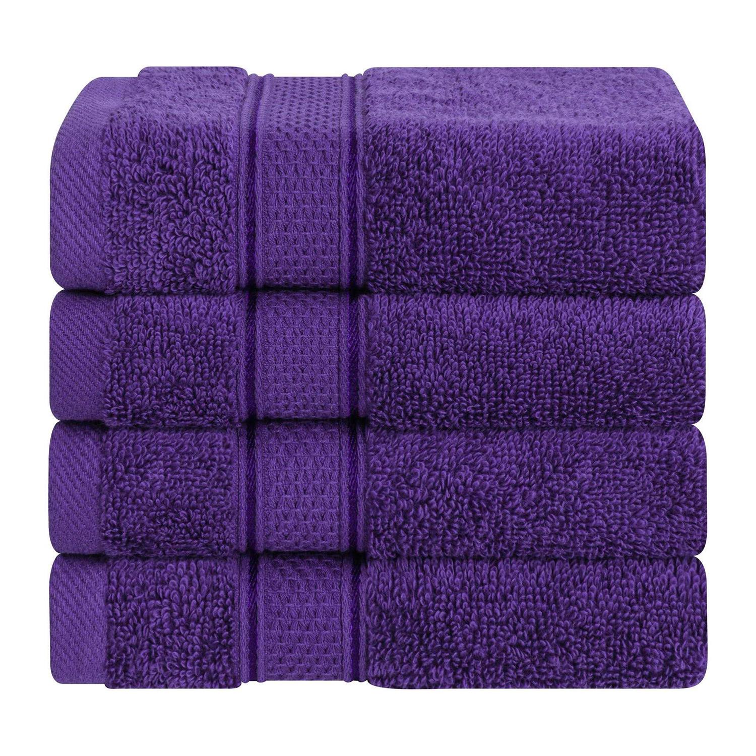 American Soft Linen Salem Luxury 4 Pack Washcloth Set