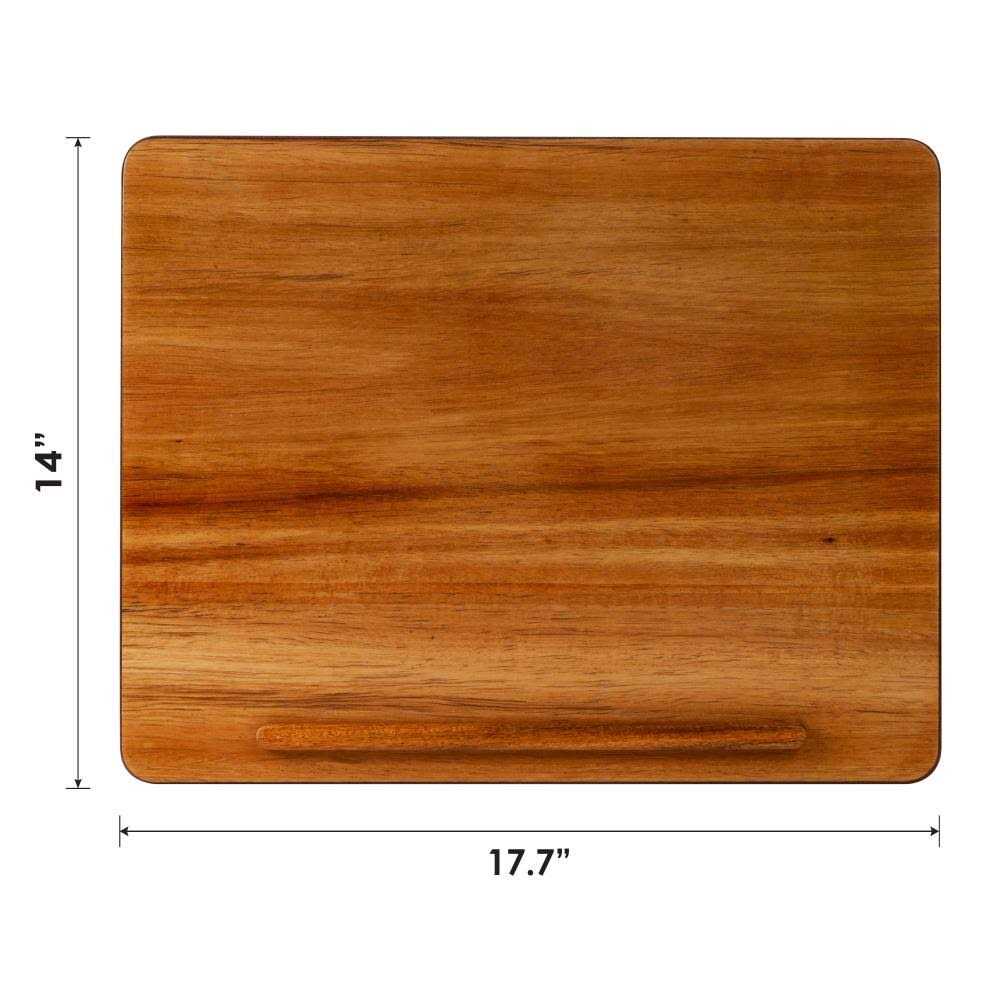 Rossie Home Acacia Wood Easel Lap Desk with Storage