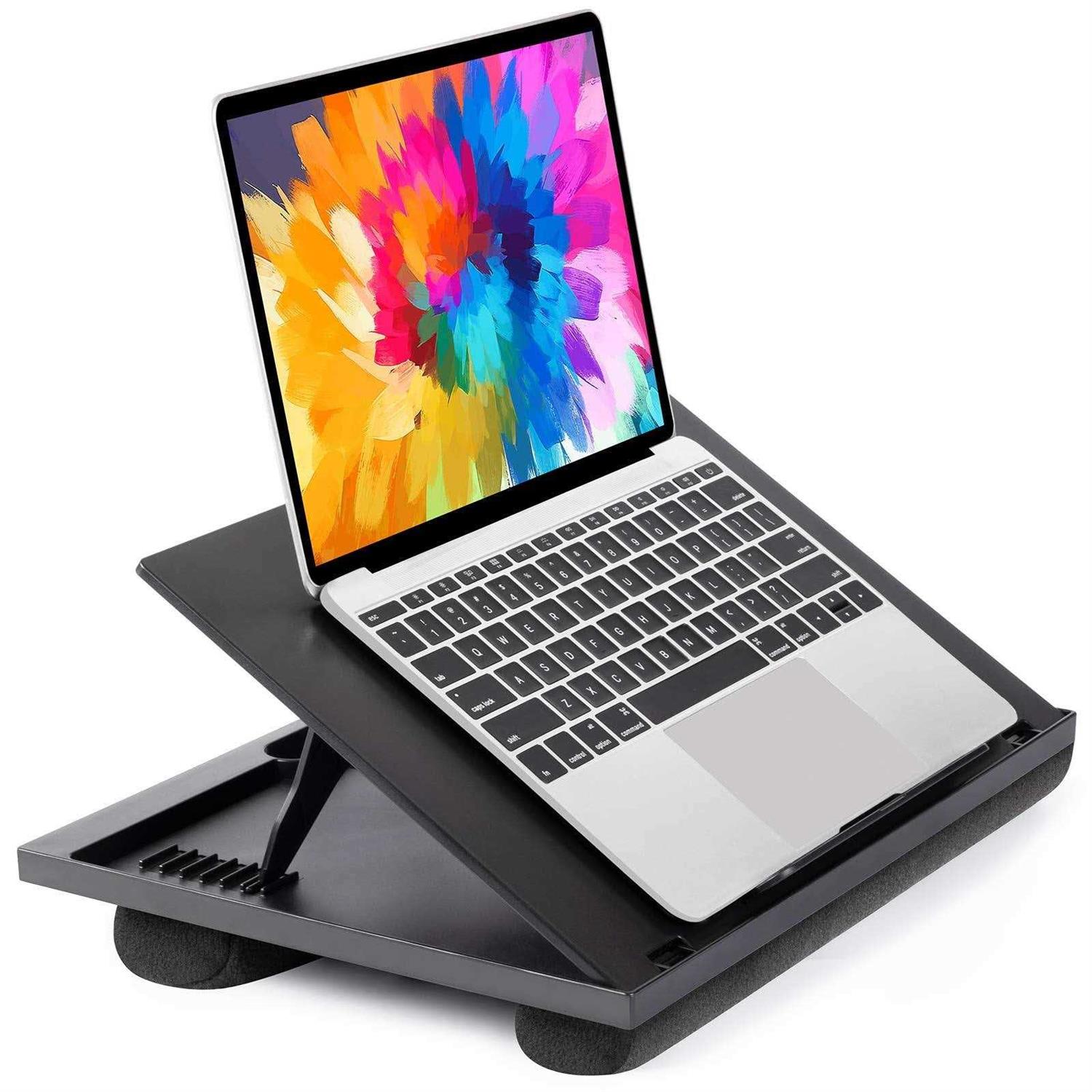 Adjustable Lap Desk with 8 Adjustable Angles & Dual Cushions Laptop Stand for Car Laptop Desk