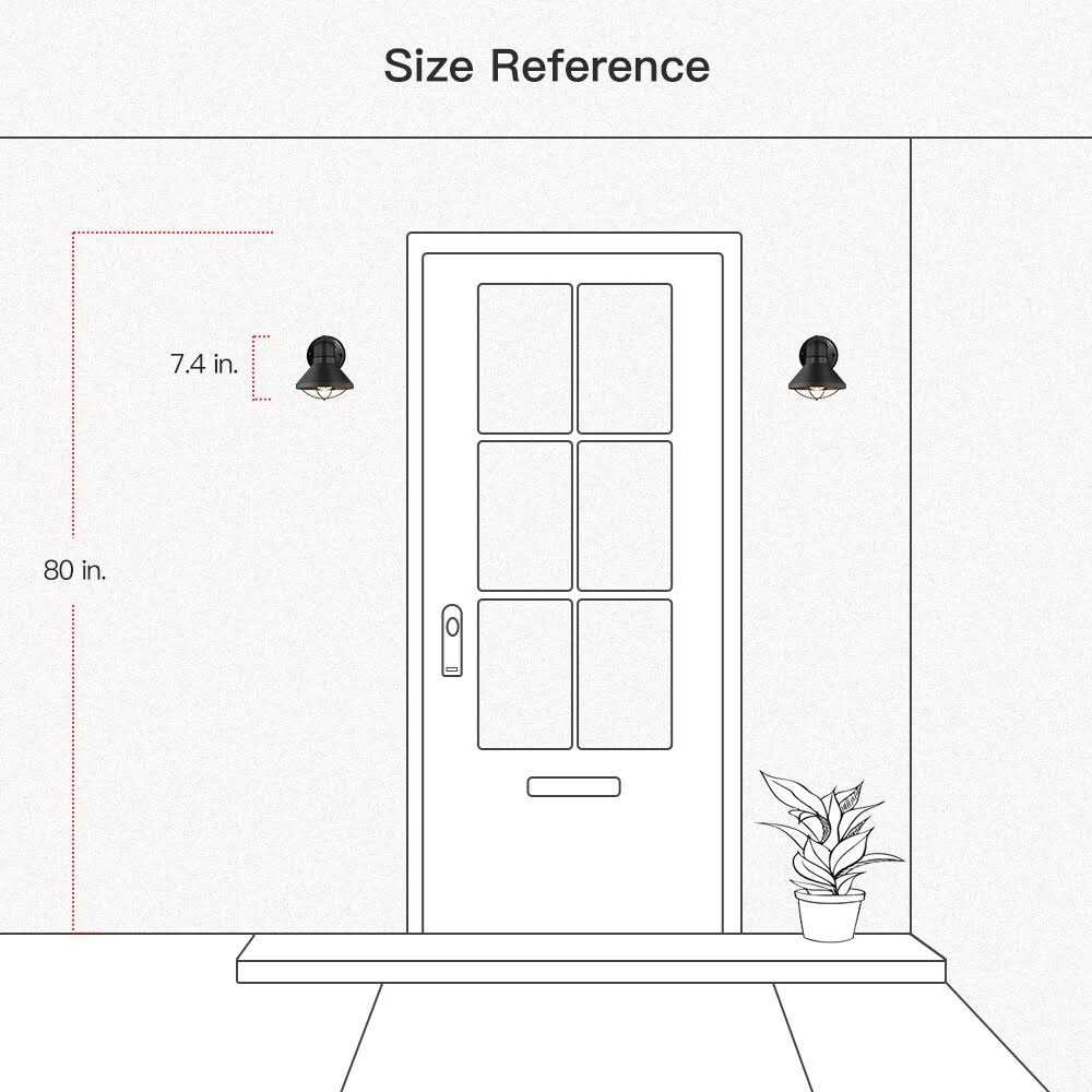 Arpenter Outdoor Wall Light Fixtures 2-Pack Wall Sconce in Powder Coated Finish for Front Porch