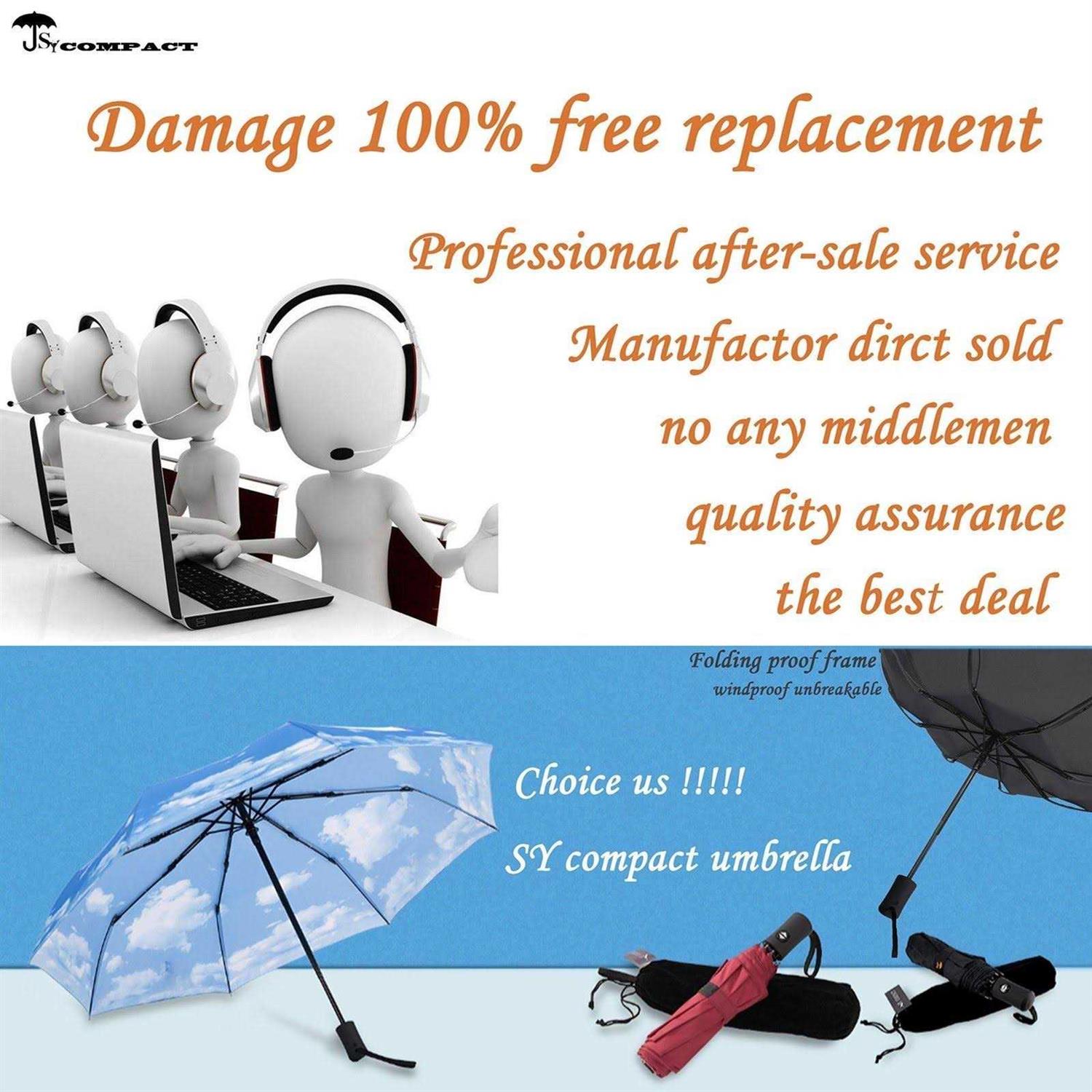 SY Compact Travel Umbrella Windproof Automatic Umbrellas-Factory Outlet Umbrella