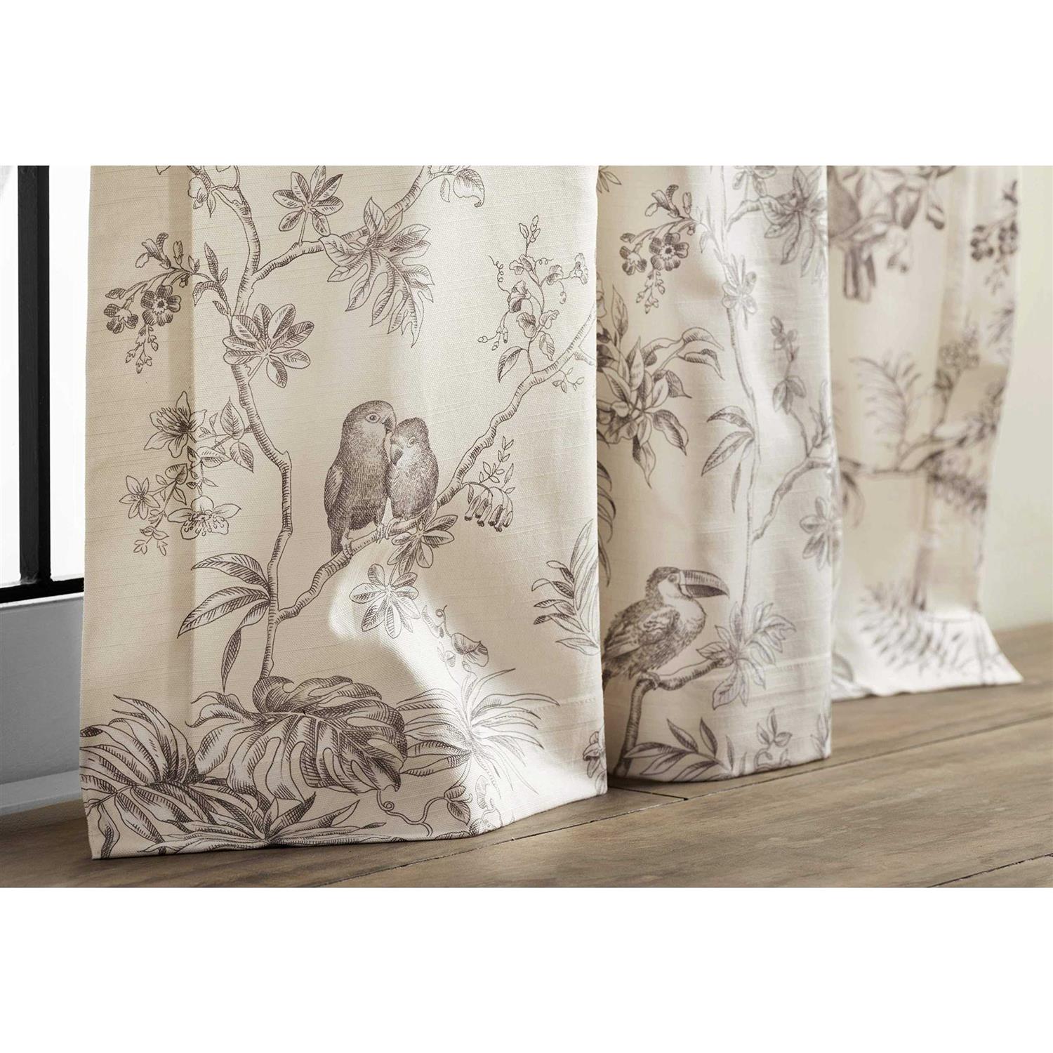 100% Cotton Toile Semi-Sheer Rod Pocket Single Curtain Panel Maison d’ Hermine Curtain