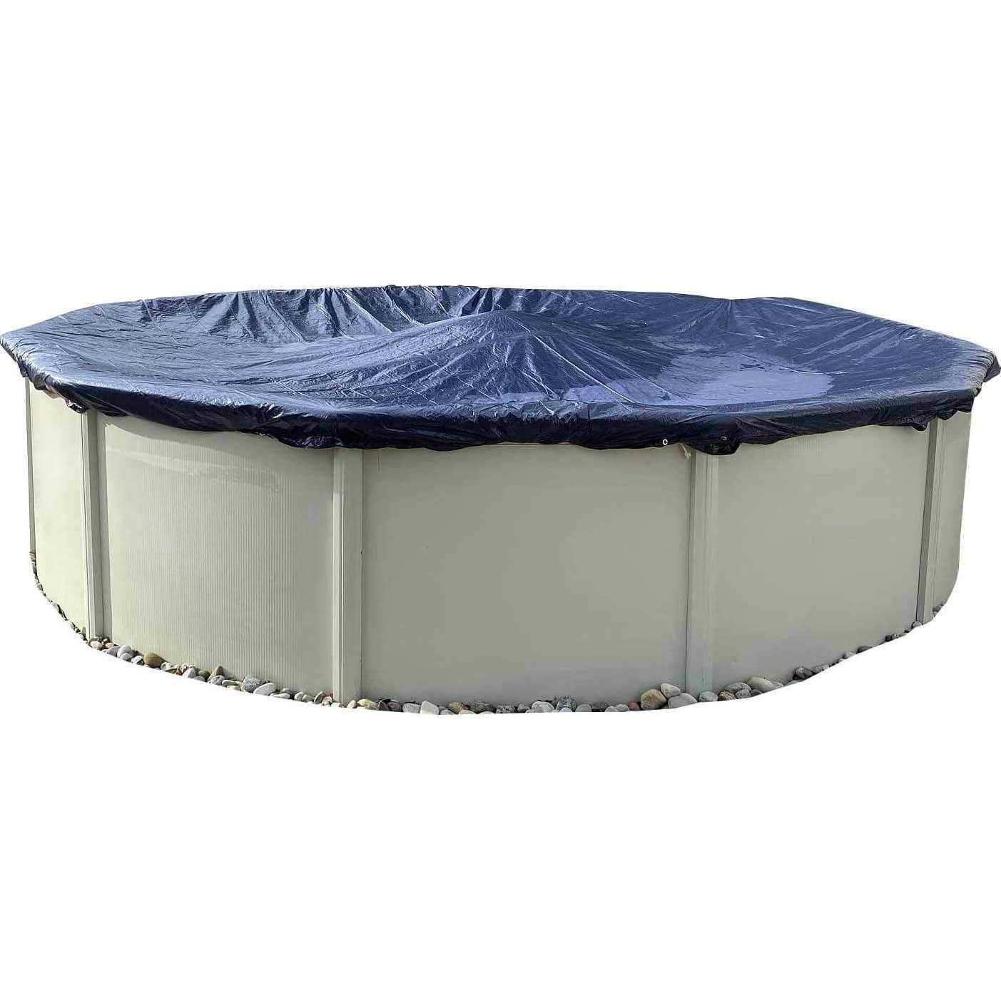 Winter Block Pool Cover for Above Ground Round Pool, 24 ft Includes Winch and Cable