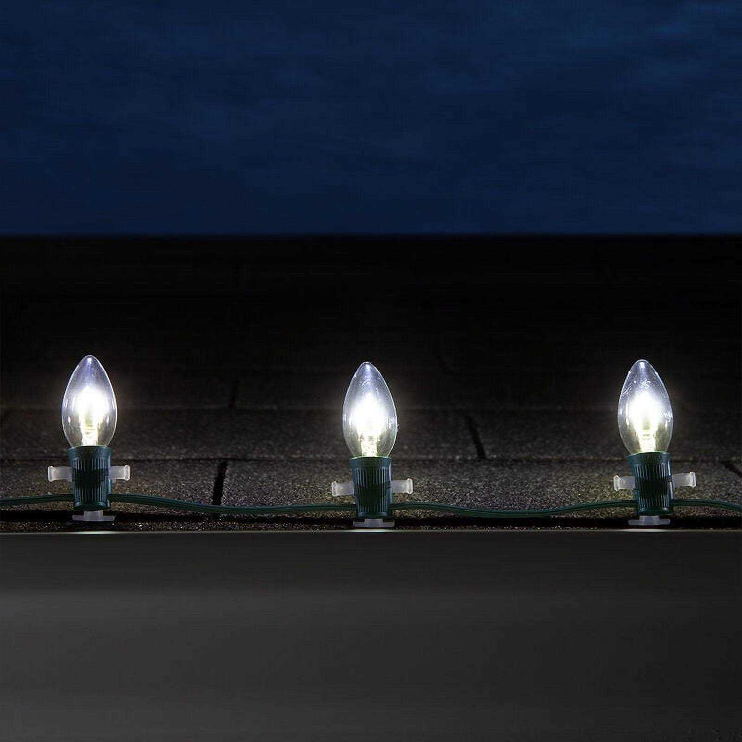 Wintergreen Lighting FlexFilament C9 LED Shatterproof Vintage Edison Christmas Light Bulbs