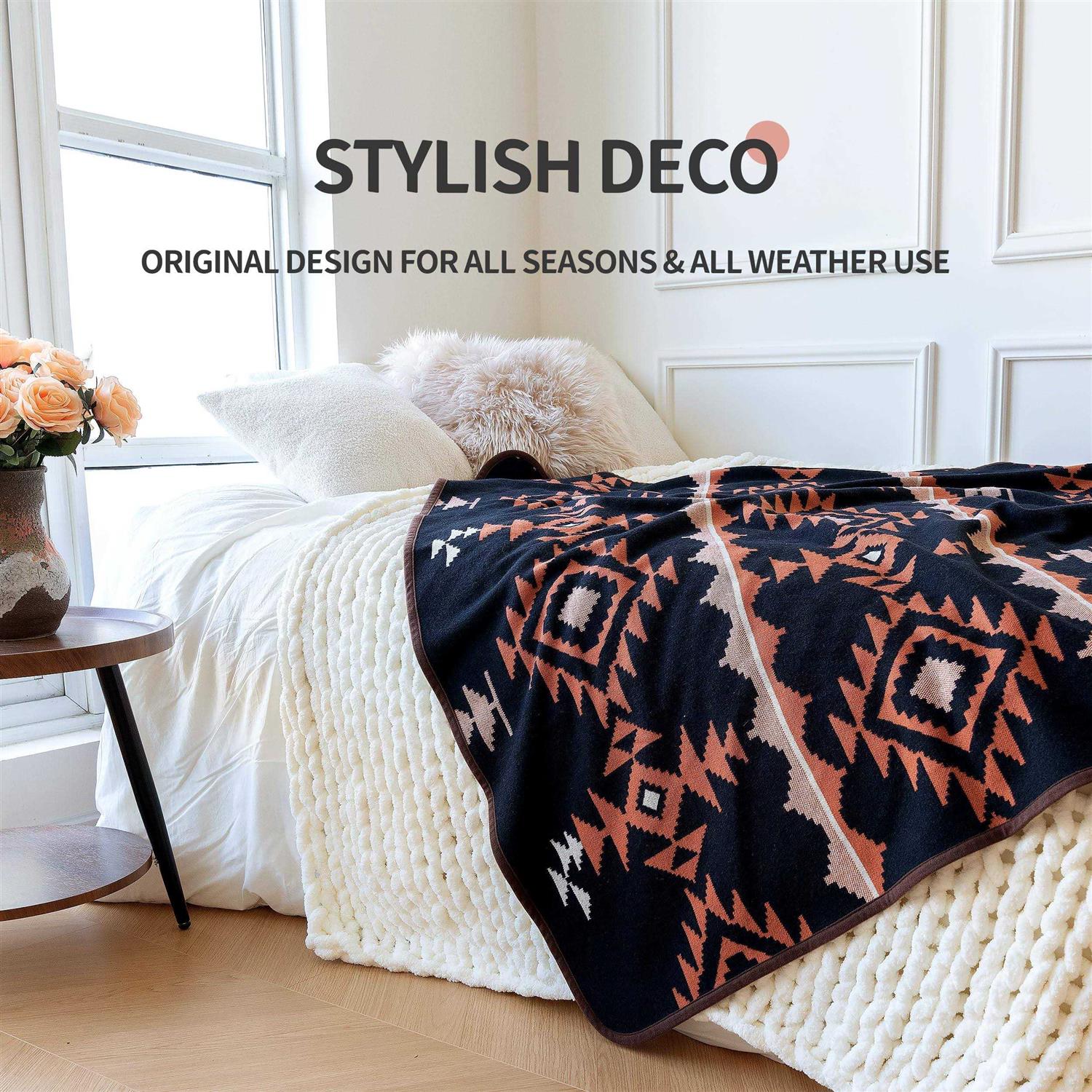 Acushla Merino Wool Camp Blanket Warm Thick Washable Large Throw