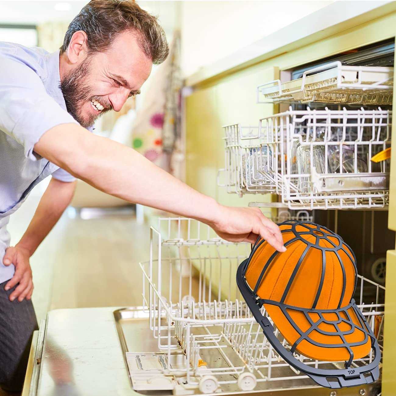 2 Pack Baseball Hat Washer Cleaning in the Dishwasher and Washing Machine, Cap Washing Protector Fit for Adult and Kid’s Ball Caps