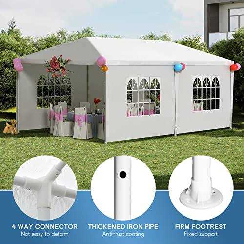 10’x20′ Outdoor Canopy Party Wedding Tent Garden Gazebo Pavilion Cater Events -4 Fdw