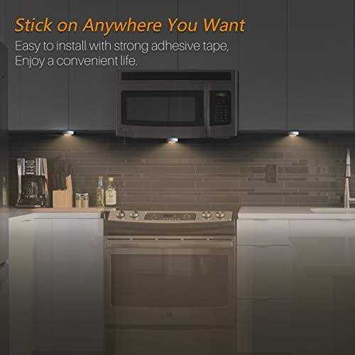 Tap Light Push Lights STAR-SPANGLED Mini Night Touch Light LED Puck Lights Portable Under Cabinet Lighting Battery Operated Powered DIY Stick On