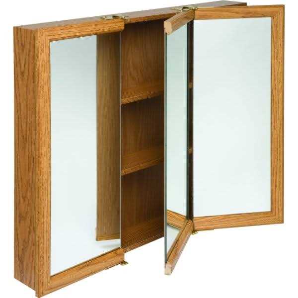 Zenith Oak Tri-View Medicine Cabinet