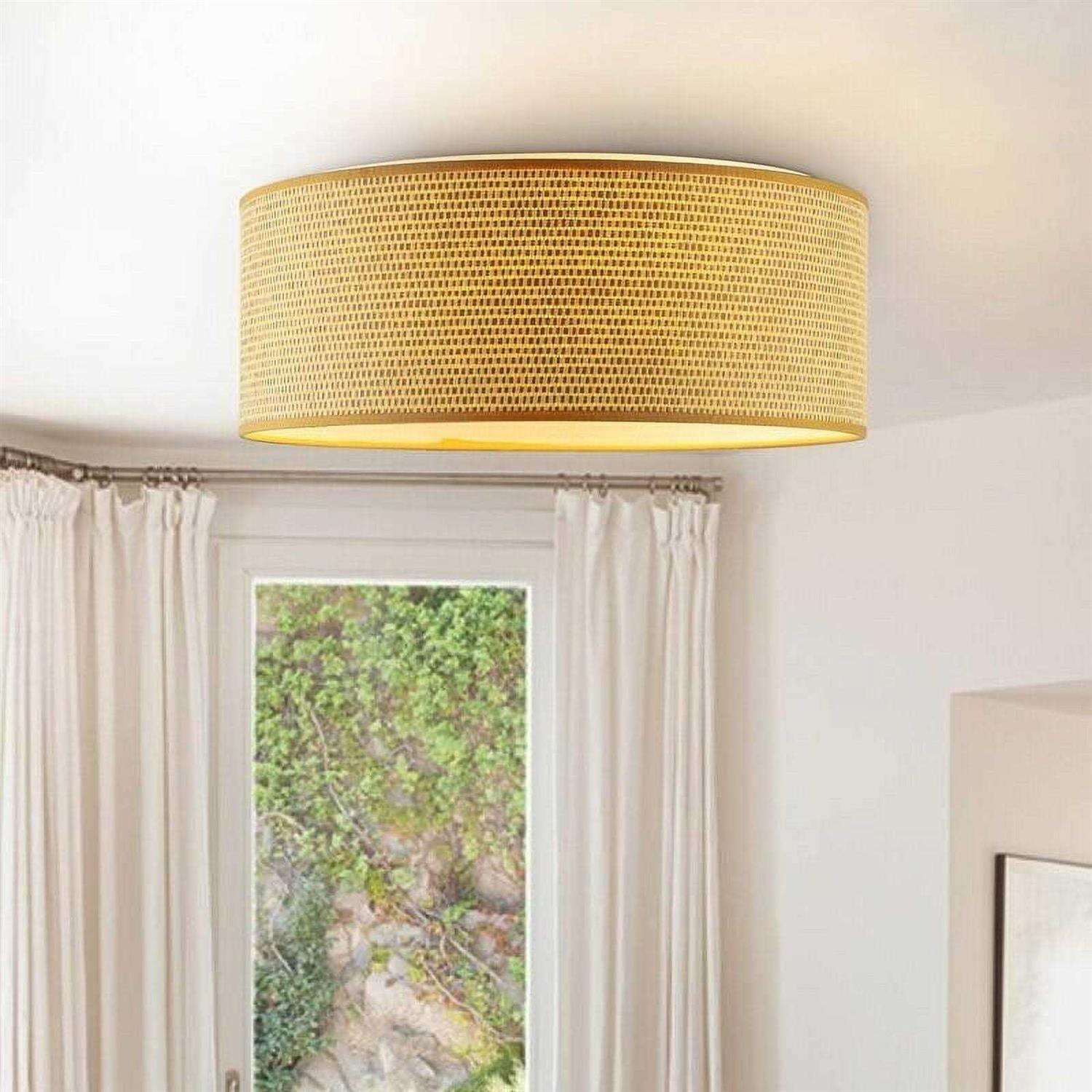 Wingbo 16-in 3-Light Flush Mount Light 15.7 inch