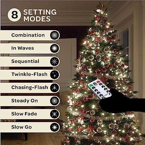 1000 LED Christmas Lights 400ft Super Long String Lights Remote with 8 Modes/Timer/dimmable
