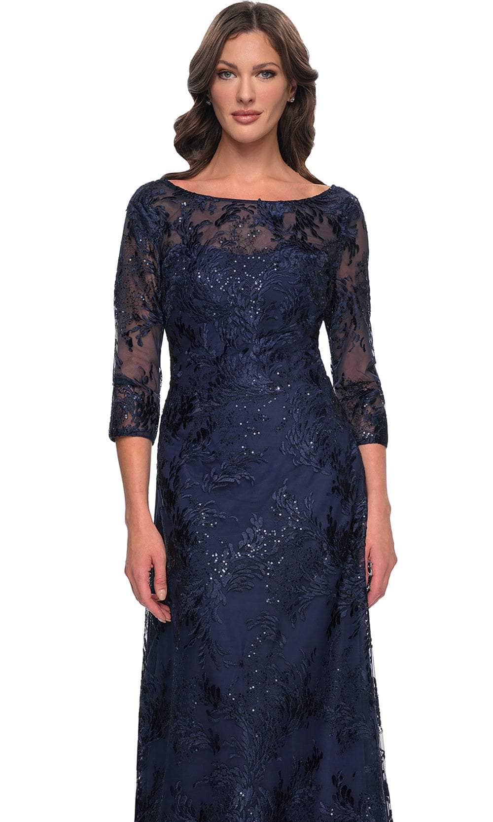 Illusion A-Line Formal Dress