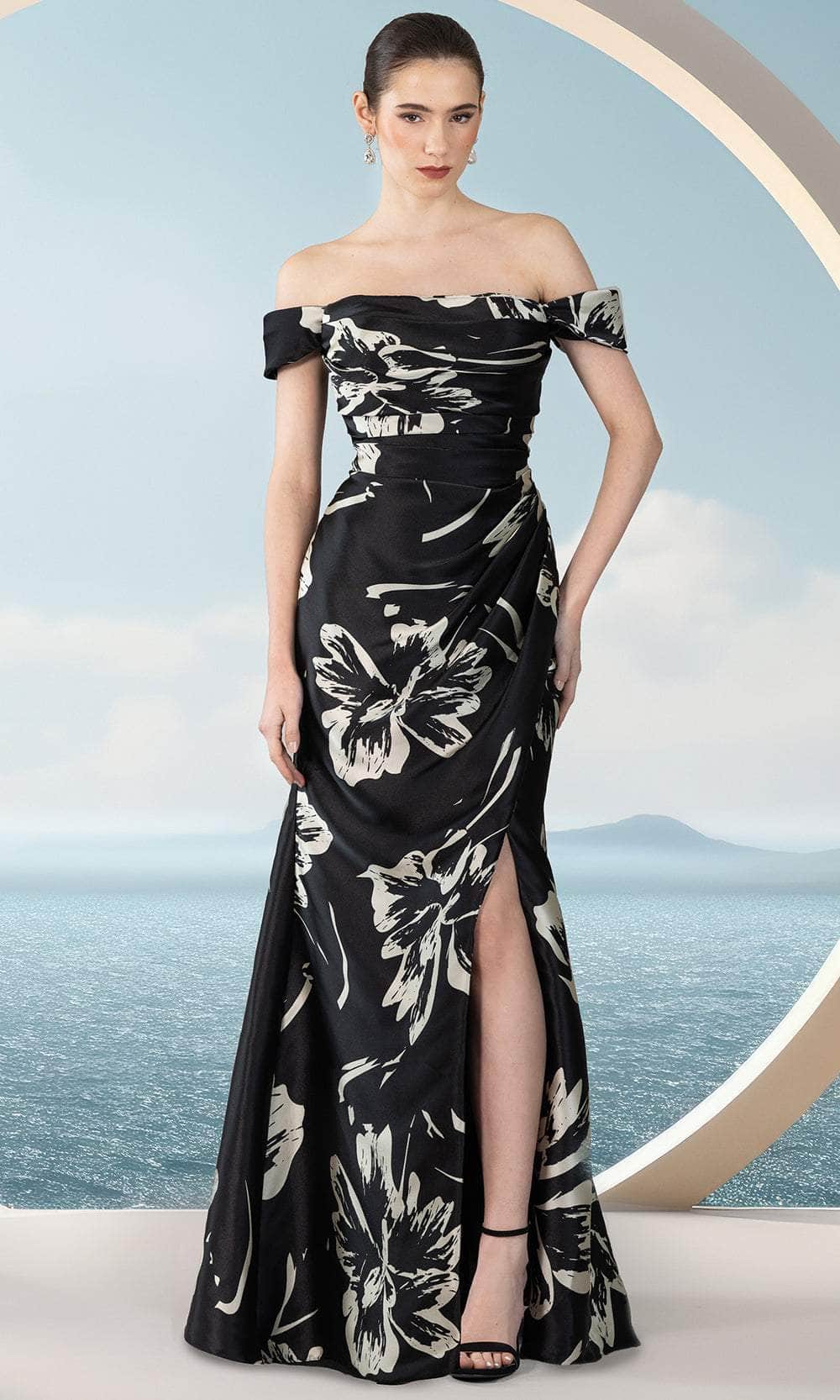 Floral Print Evening Dress