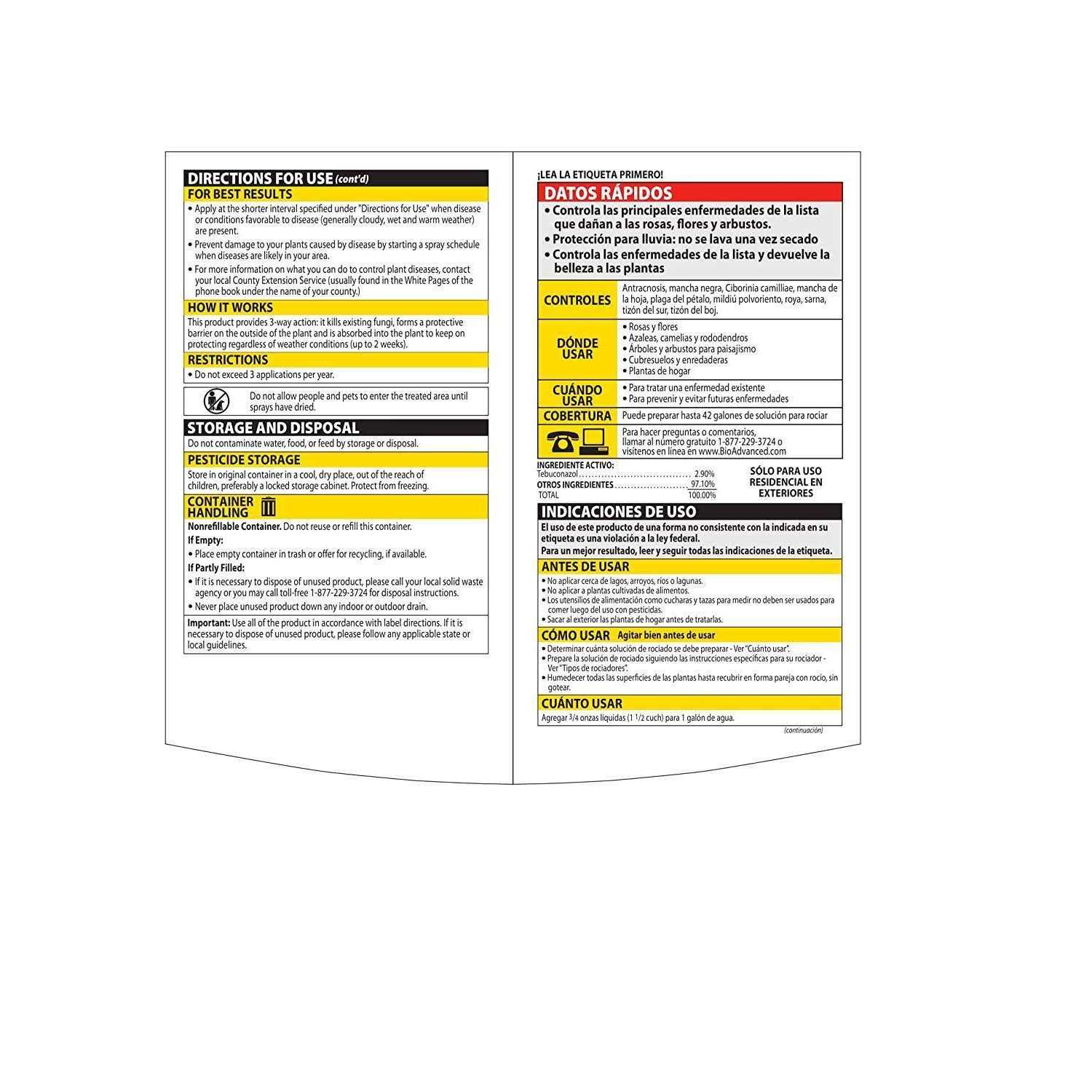 BioAdvanced Disease Control for Roses, Flowers and Shrubs