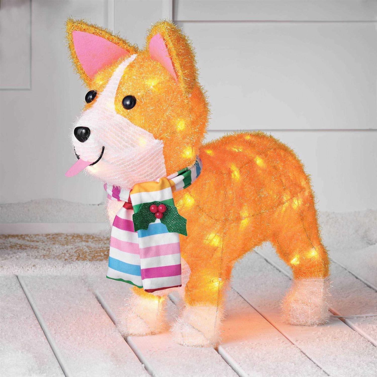 Wondershop Tinsel Snowman Family on Sled Christmas Novelty Sculpture