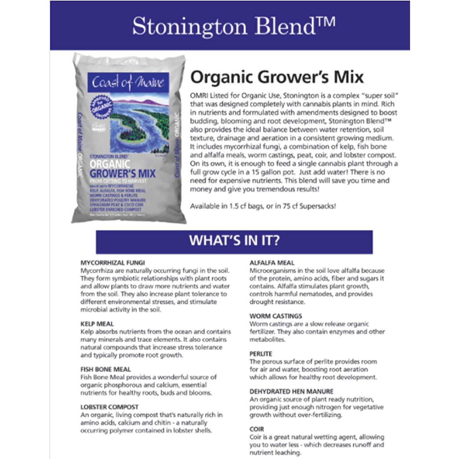 Coast of Maine Stonington Blend Organic Growers Mix