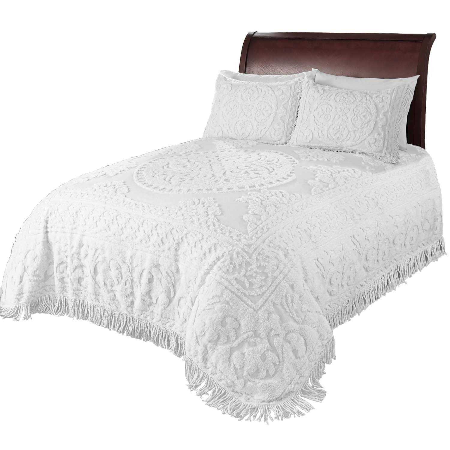 Beatrice Home Fashions Chenille Medallion Bedspread