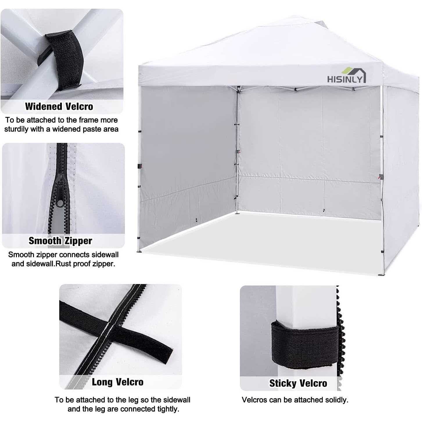 10×10 Pop Up Canopy Sidewalls for Hisinly Instant Canopy Tent