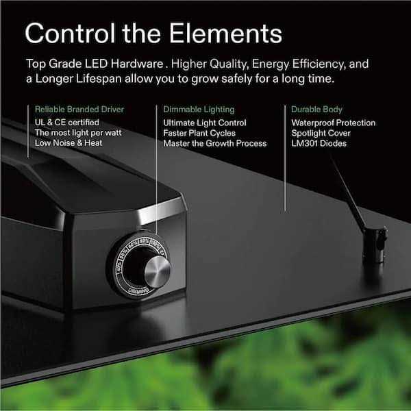 VIVOSUN 200-Watt LED Grow Light with Samsung LM301 Diodes and Brand Driver