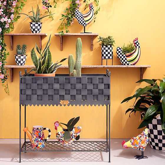 Courtly Check Tabletop Planter MacKenzie-Childs