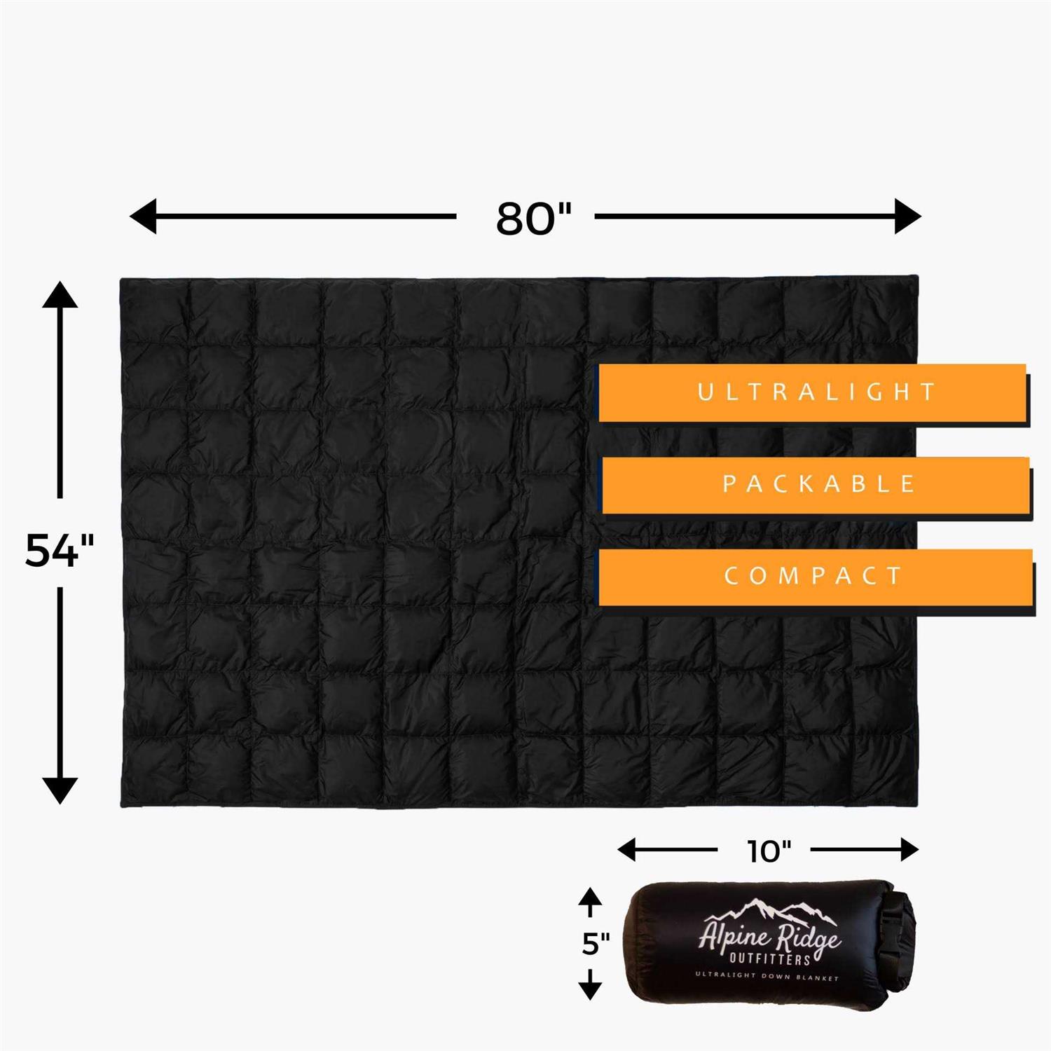 Alpine Ridge Outfitters Ultralight Down Camping Blanket