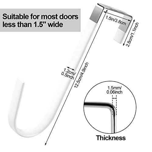 6 Pack Over The Door Hooks Sturdy Metal Single Over Door Hooks