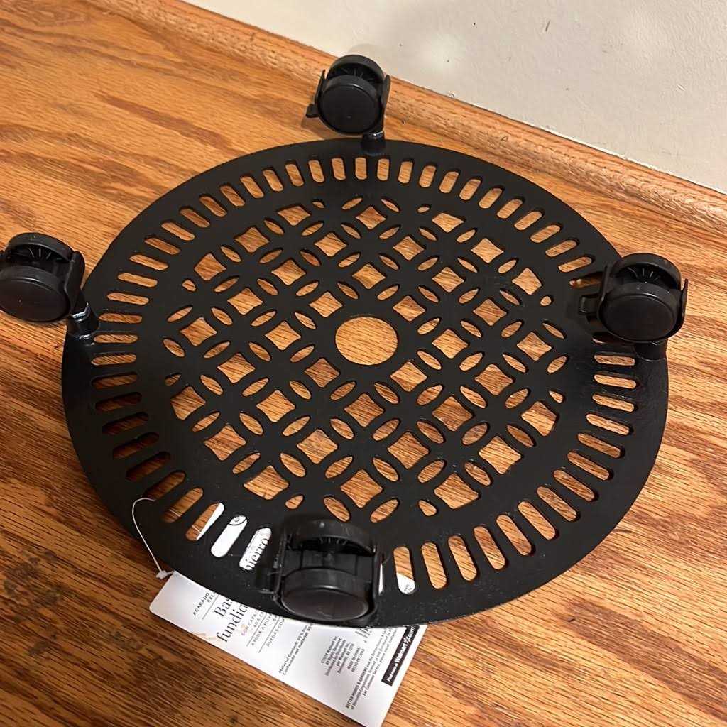 Better Homes & Gardens 14in Brown Cast Iron Plant Caddy