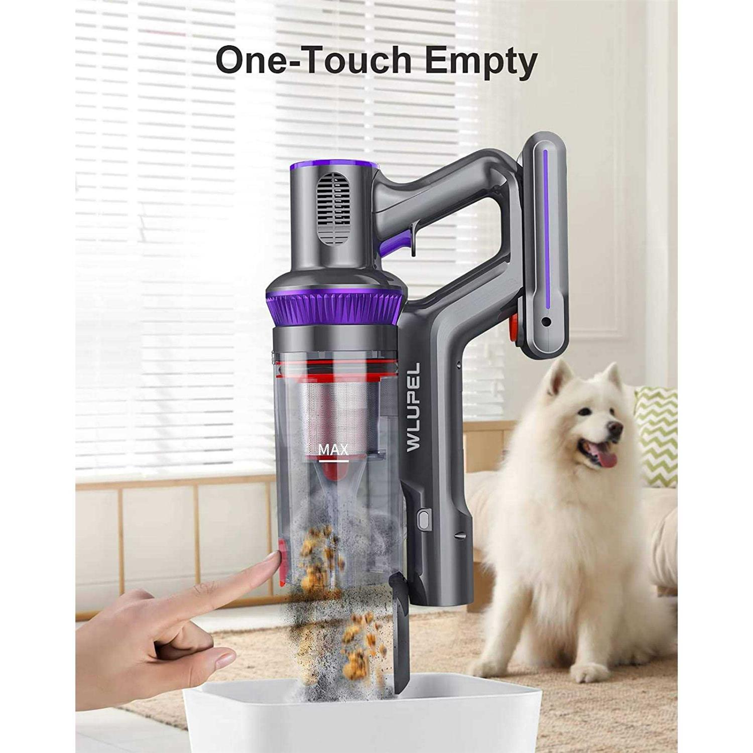 wlupel cordless vacuum cleaner 33kpa stick vacuum cleaner 450W handheld vacuum with led touch screen