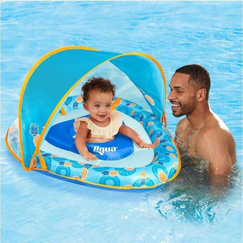 Aqua Leisure Adjustable Seat Baby Float Canopy