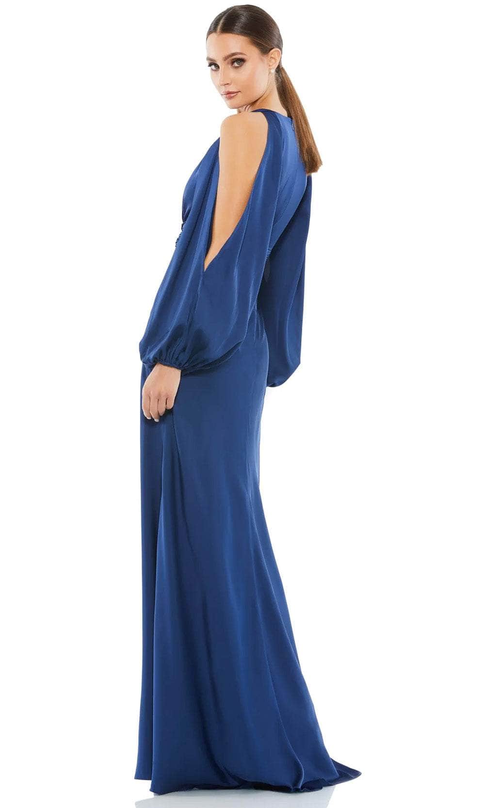 Cold Shoulder Sheath Evening Dress