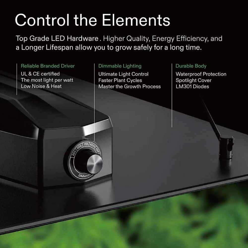 VIVOSUN 100-Watt LED Grow Light with Samsung LM301 Diodes And Sosen