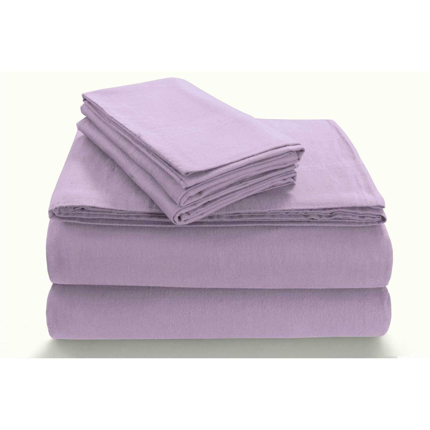 Tribeca Living Extra Deep Pocket Solid Flannel Sheet Set