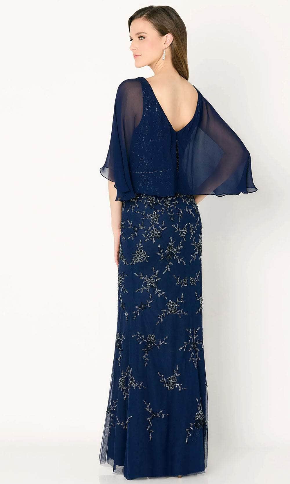 Cape Sheath Evening Dress