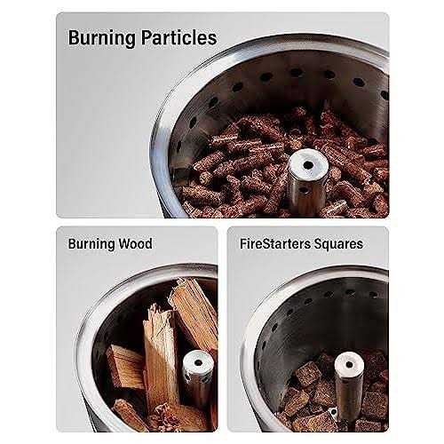 YEFU Tabletop Fire Pit 9.7 x 7.1 Camping Stove for Outdoor & Patio, Fueled by Pellets or Wood