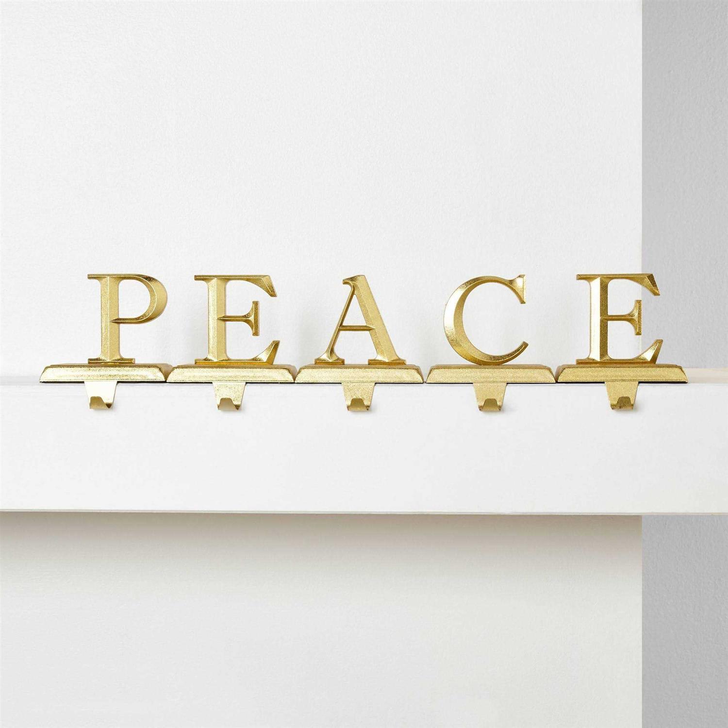 Wondershop 5pk Metal PEACE Christmas Stocking Holder