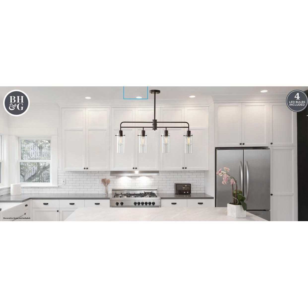 Better Homes Gardens Industrial 4-Light Island Pendant Light