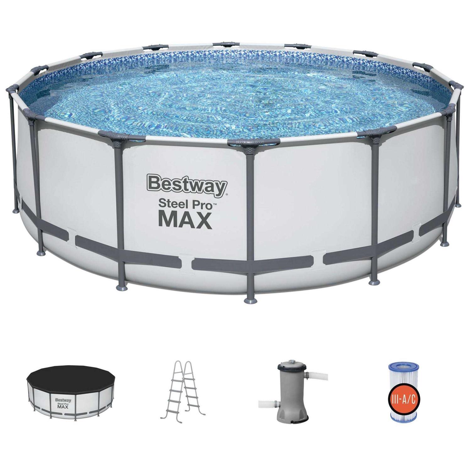 Bestway Steel Pro MAX Above Ground Round Swimming Pool Set