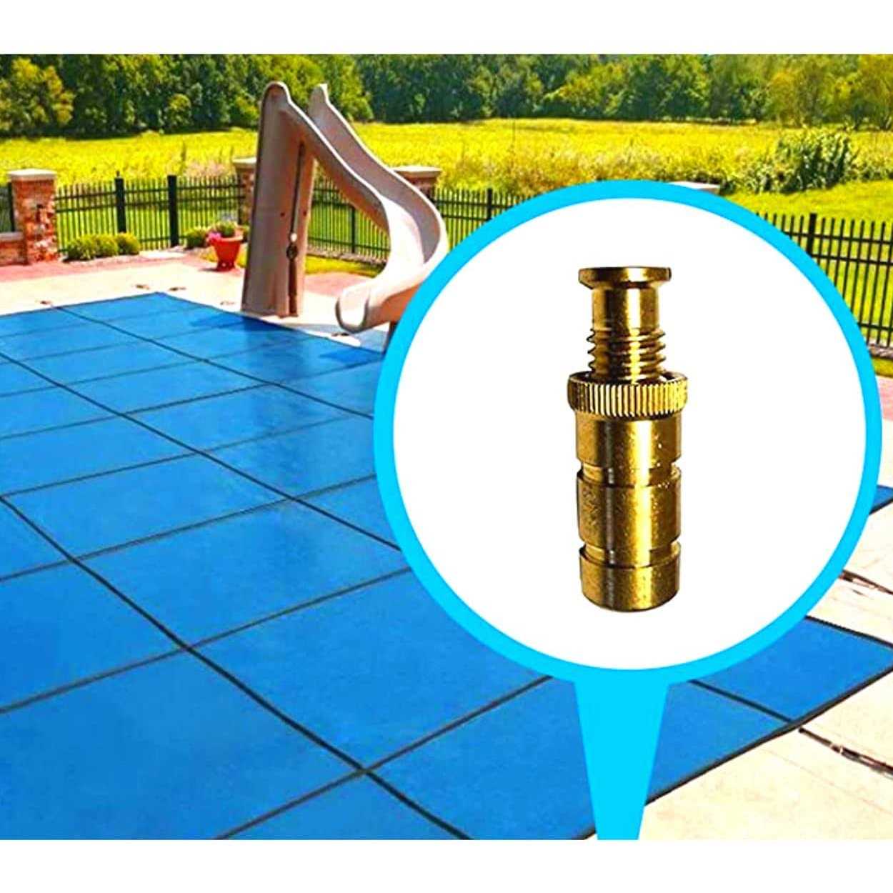 Wood Grip 20 Pack Pool Cover Anchors Concrete and Pavers Deck