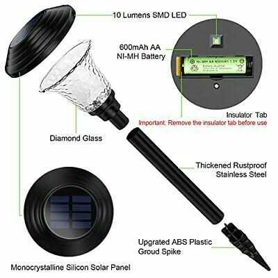 Balhvit Glass Solar Lights Outdoor Super Bright Solar Pathway Lights