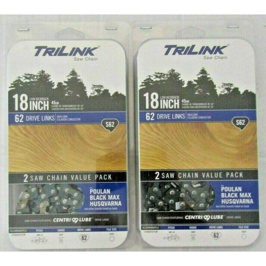 Trilink Saw Chain CL15062X2TL2 2pk 18 S62 Chain