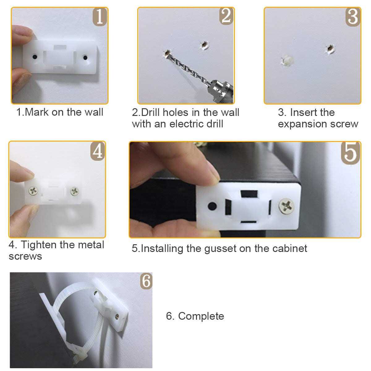 LOMILY Anti-tip Furniture Wall Anchor Straps, Wall Anchors Straps Kit for Bookshelf or Dresser,Adjustable Safety Furniture Wall Straps for Baby