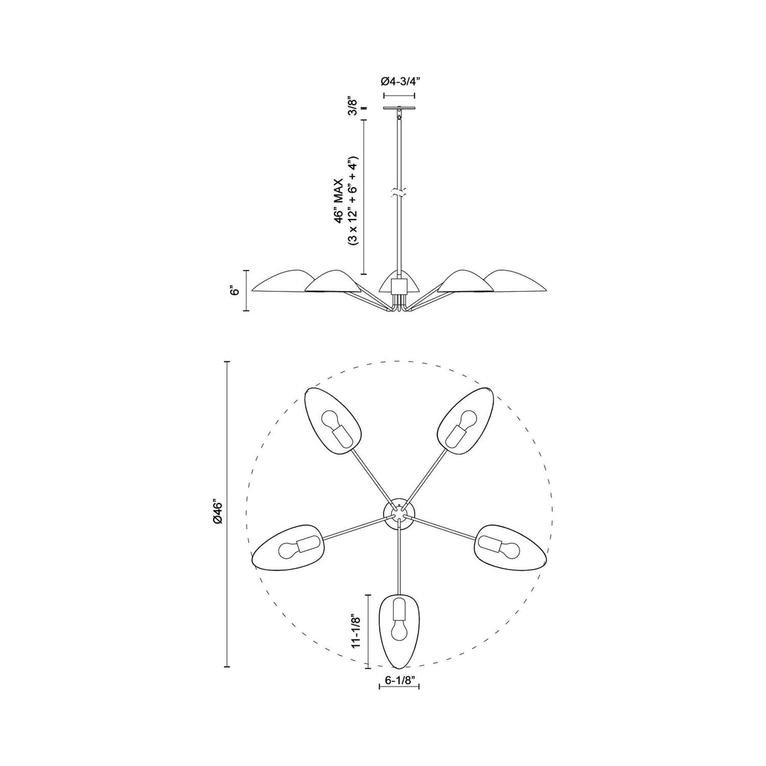 Alora Mood Oscar Pendant Light PD550545WHAG