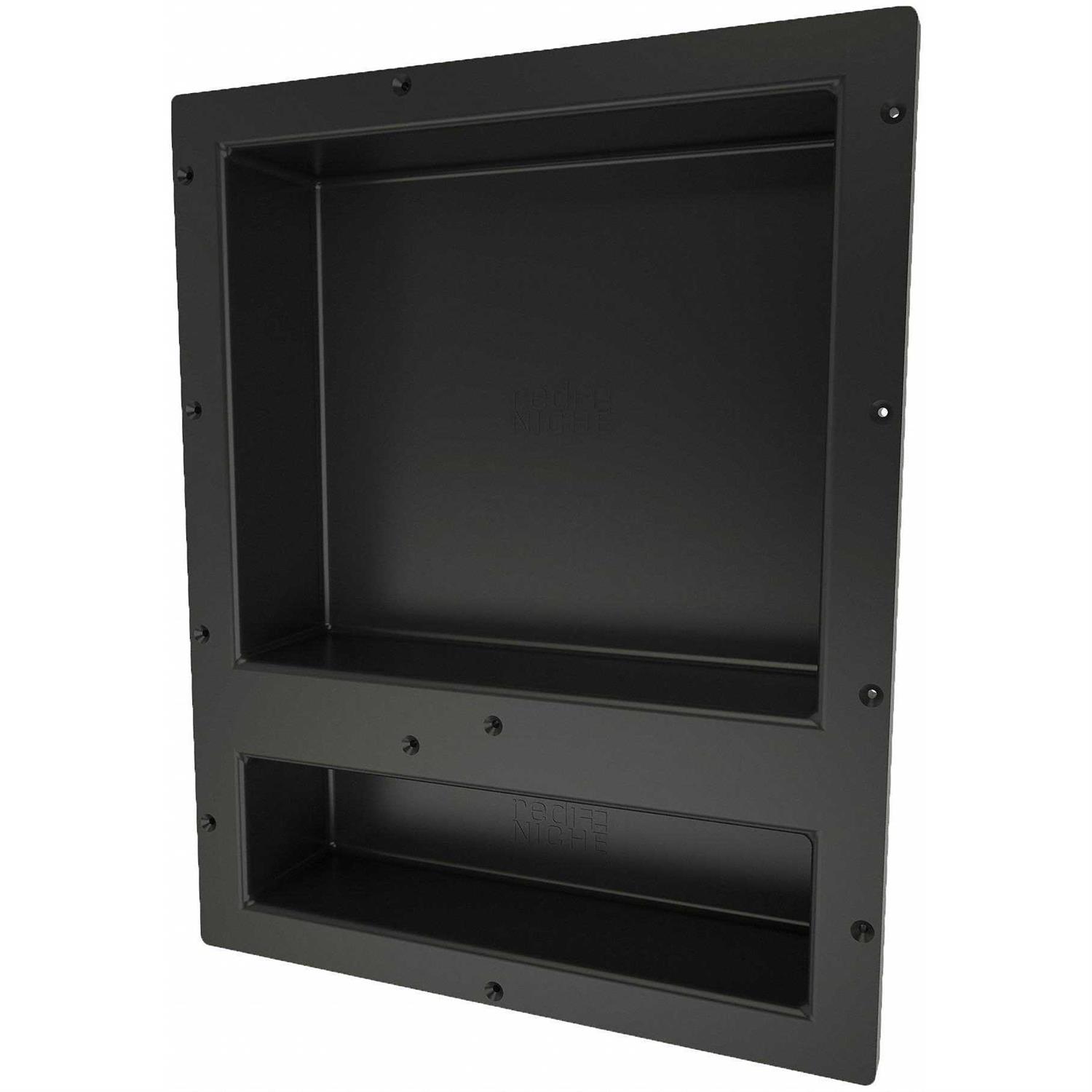 16W x 20H x 4D Double Shelf Tile Redi Niche RN1620D-BI