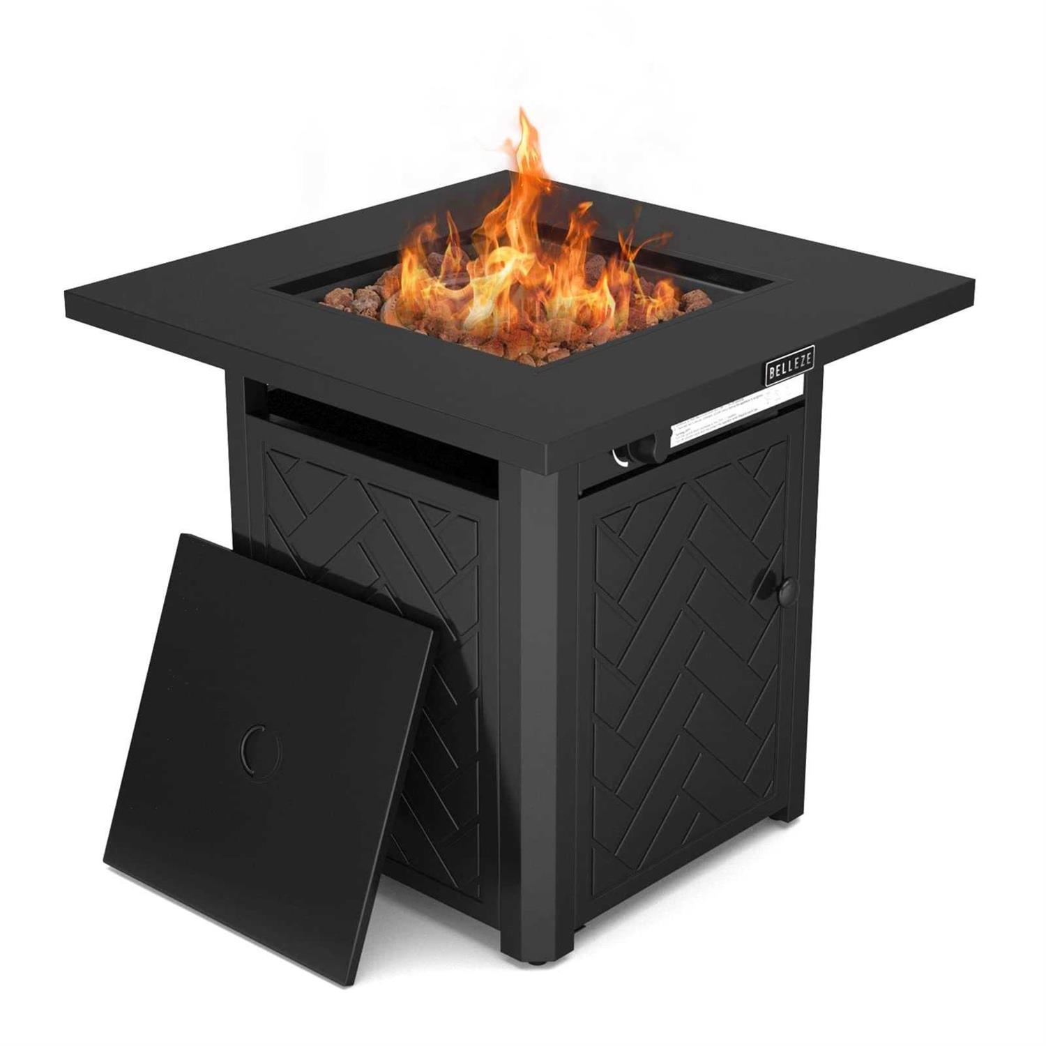 Belleze 28 Inch Propane Fire Pit Table