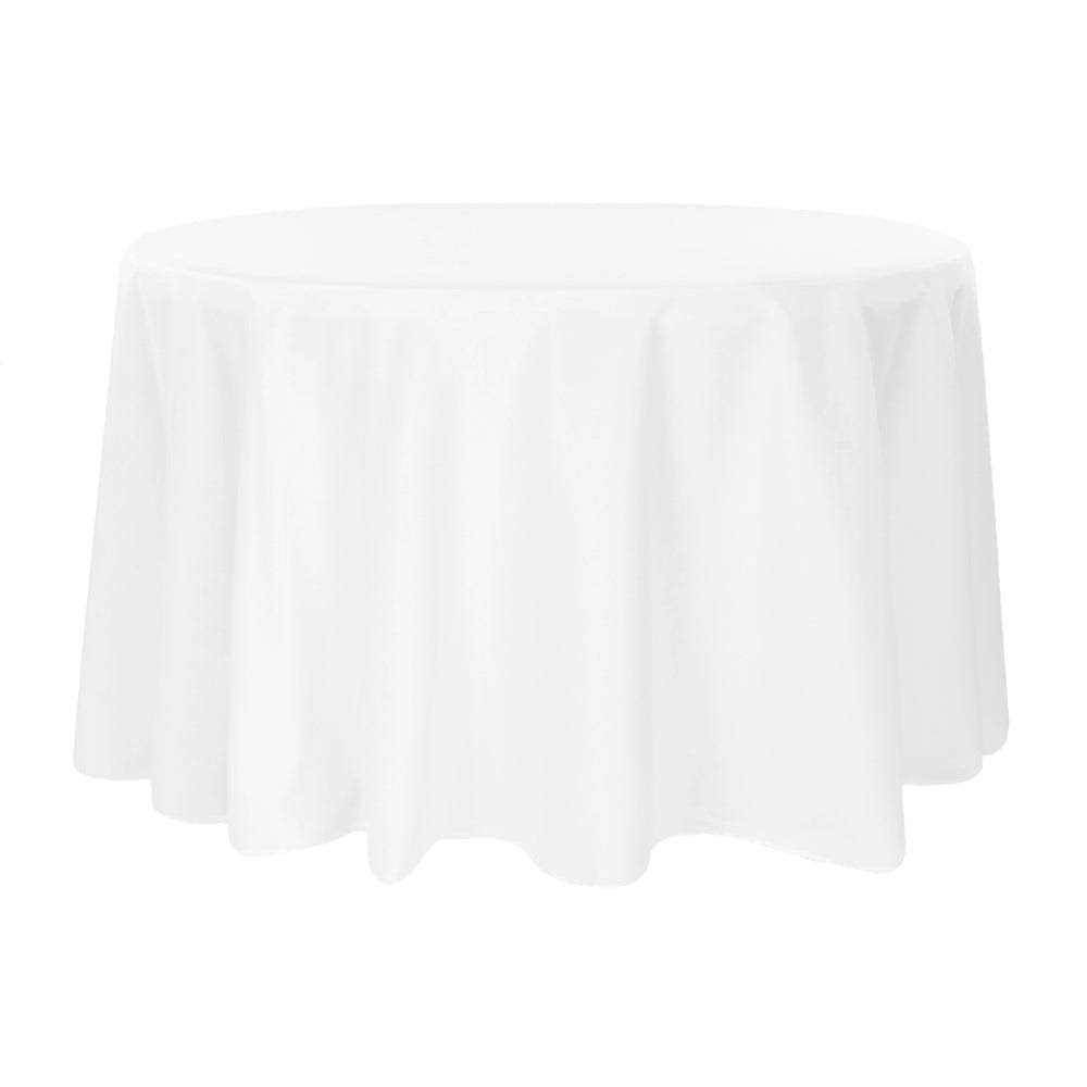 Wedding Linens Inc. 90 inch Round Pintuck Taffeta Seamless Linen Tableccloth for Party Wedding Reception Catering Dining Home Table Cover Linens –