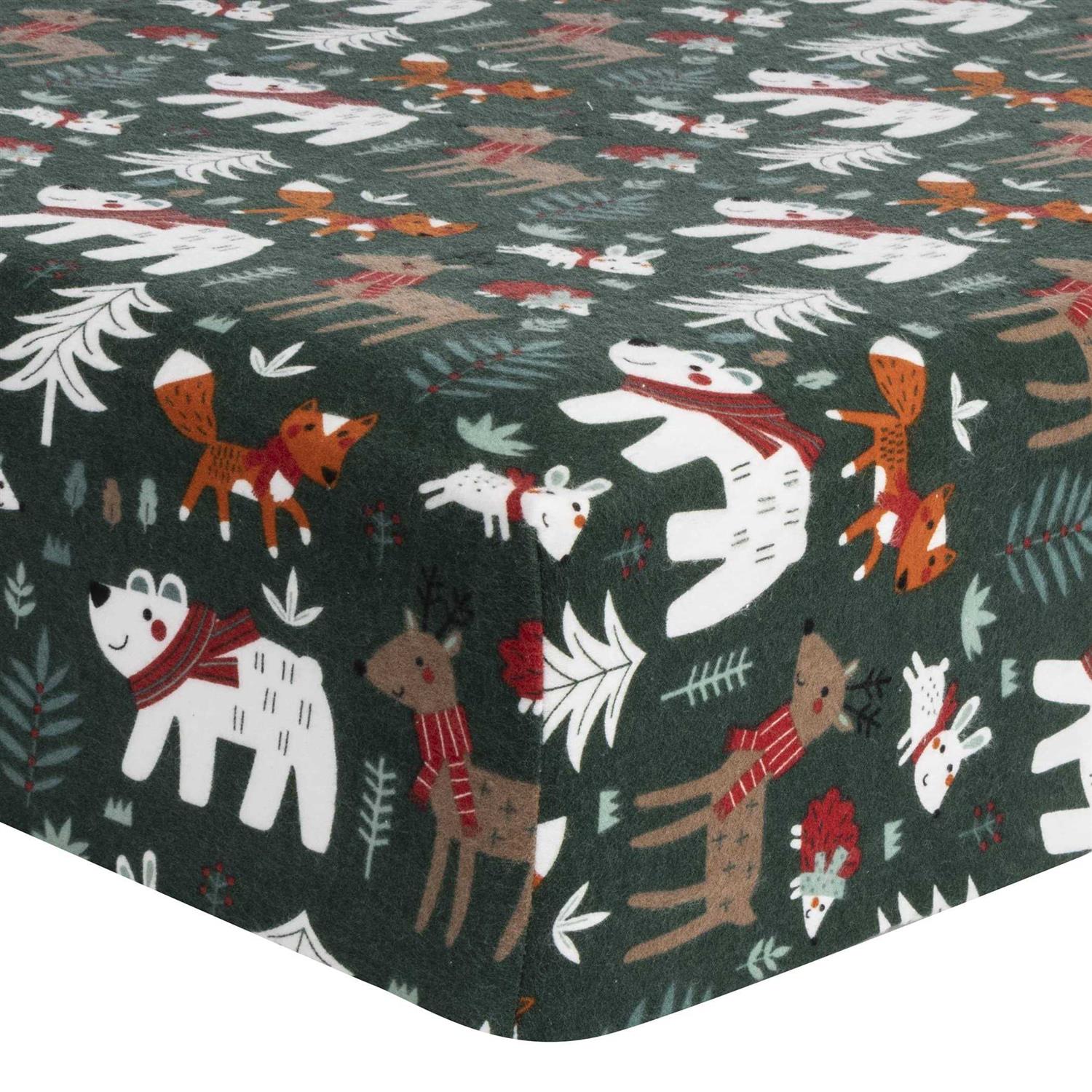 Trend Lab Deluxe Flannel Fitted Crib Sheet