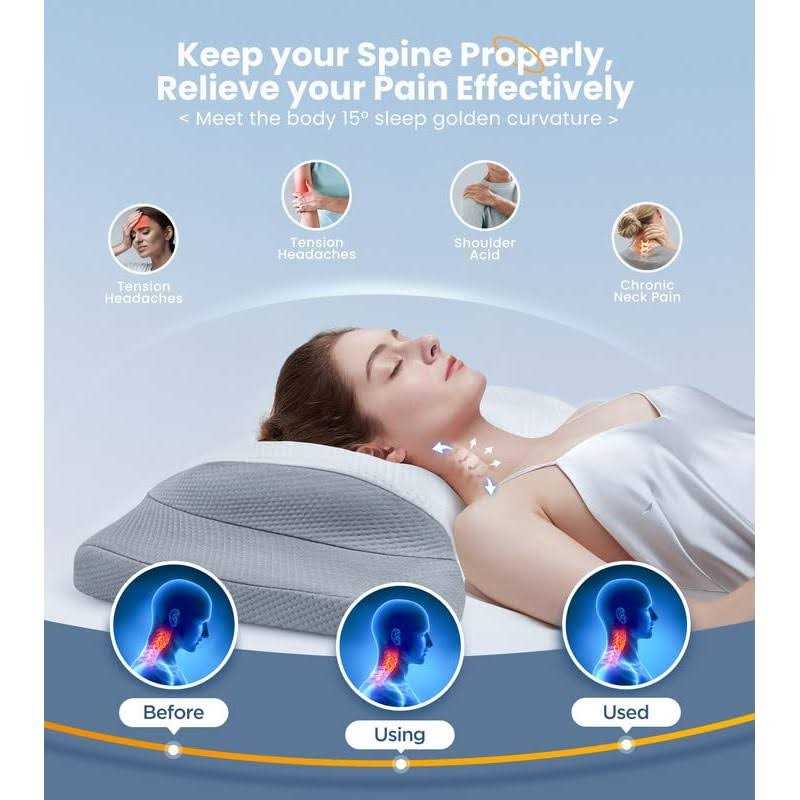 8X Support Side Sleeping Pillow for Neck Pain Relief Adjustable Cervical Pillow Fit Shoulder Perfectly