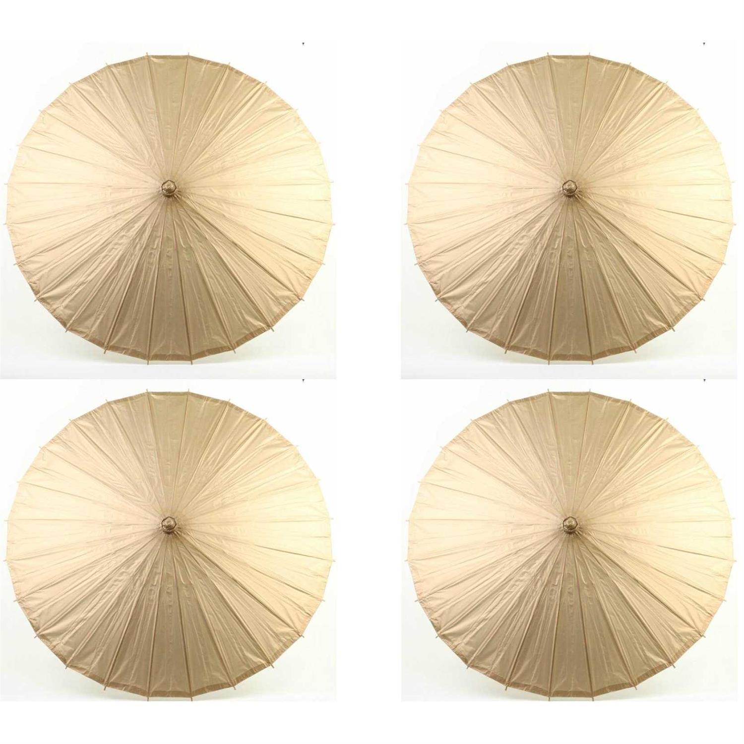 Koyal Wholesale 32-Inch Paper Parasol 4-Pack Umbrella for Wedding