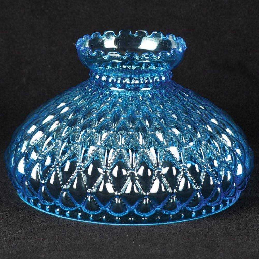 10 Blue Diamond Quilt Oil Lamp Shade