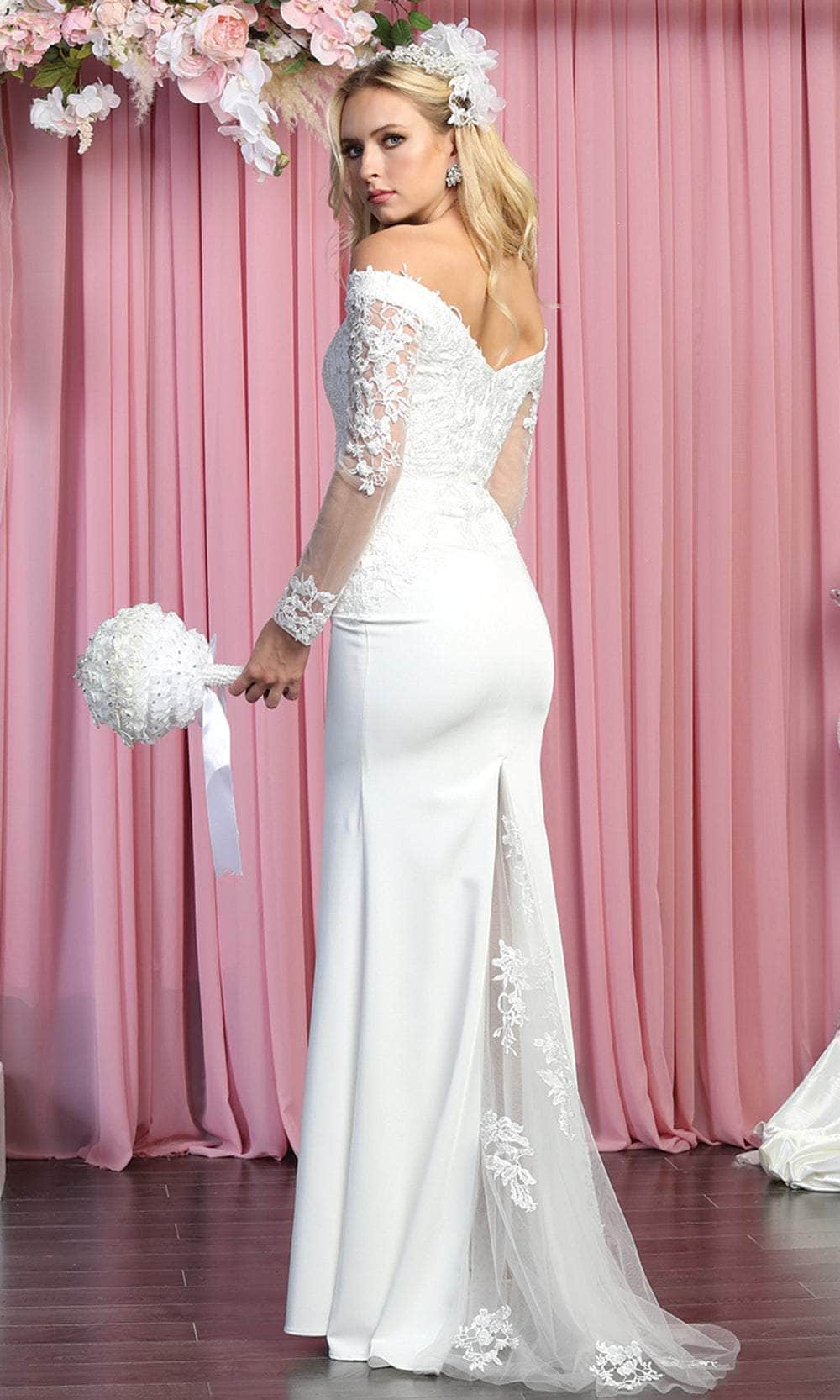 Off-shoulder Sweetheart Neck Wedding Gown
